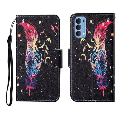 Painted Pattern Horizontal Flip Leathe Case, For OPPO Realme 5, For OPPO Realme 5 Pro, For OPPO Reno3, For OPPO Reno4, For OPPO Reno4 Lite, For OPPO F17 Pro, For OPPO Reno4 Pro