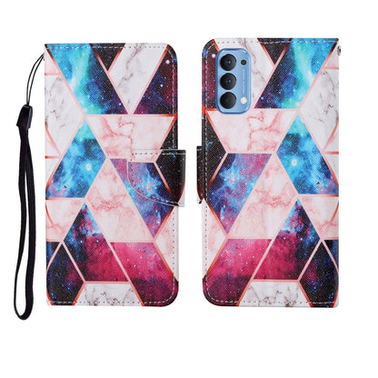 Painted Pattern Horizontal Flip Leathe Case, For OPPO Realme 5, For OPPO Realme 5 Pro, For OPPO Reno3, For OPPO Reno4, For OPPO Reno4 Lite, For OPPO F17 Pro, For OPPO Reno4 Pro