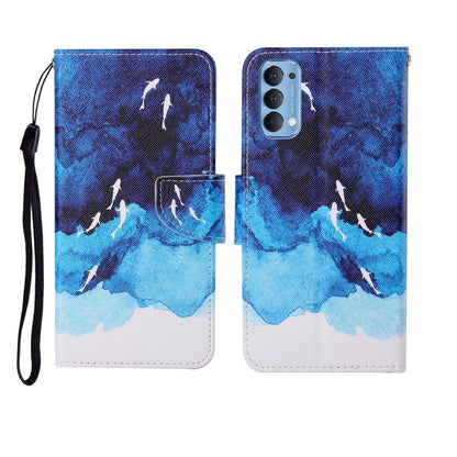 Painted Pattern Horizontal Flip Leathe Case, For OPPO Realme 5, For OPPO Realme 5 Pro, For OPPO Reno3, For OPPO Reno4, For OPPO Reno4 Lite, For OPPO F17 Pro, For OPPO Reno4 Pro