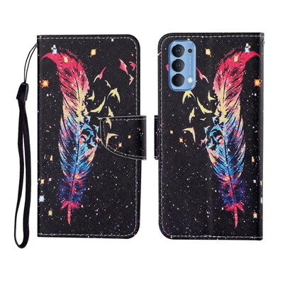 Painted Pattern Horizontal Flip Leathe Case, For OPPO Realme 5, For OPPO Realme 5 Pro, For OPPO Reno3, For OPPO Reno4, For OPPO Reno4 Lite, For OPPO F17 Pro, For OPPO Reno4 Pro