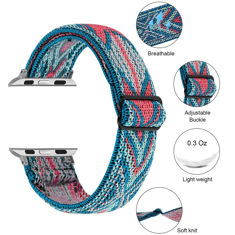 Elastic Watch Strap, For Apple Watch Series 7 45mm / 6 & SE & 5 & 4 44mm / 3 & 2 & 1 42mm, For Apple Watch Series 7 41mm / 6 & SE & 5 & 4 40mm / 3 & 2 & 1 38mm, For Apple Watch Apple Watch Series 7 45mm / 6 & SE & 5 & 4 44mm / 3 & 2 & 1 42mm�����������...
