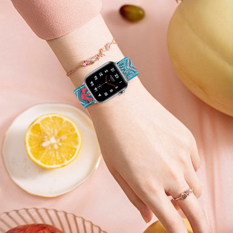 Elastic Watch Strap, For Apple Watch Series 7 45mm / 6 & SE & 5 & 4 44mm / 3 & 2 & 1 42mm, For Apple Watch Series 7 41mm / 6 & SE & 5 & 4 40mm / 3 & 2 & 1 38mm, For Apple Watch Apple Watch Series 7 45mm / 6 & SE & 5 & 4 44mm / 3 & 2 & 1 42mm�����������...