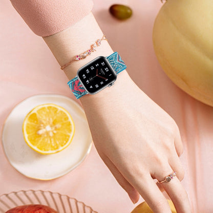 Elastic Watch Strap, For Apple Watch Series 7 45mm / 6 & SE & 5 & 4 44mm / 3 & 2 & 1 42mm, For Apple Watch Series 7 41mm / 6 & SE & 5 & 4 40mm / 3 & 2 & 1 38mm, For Apple Watch Apple Watch Series 7 45mm / 6 & SE & 5 & 4 44mm / 3 & 2 & 1 42mm�����������...