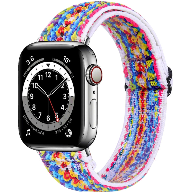 Elastic Watch Strap, For Apple Watch Series 7 45mm / 6 & SE & 5 & 4 44mm / 3 & 2 & 1 42mm, For Apple Watch Series 7 41mm / 6 & SE & 5 & 4 40mm / 3 & 2 & 1 38mm, For Apple Watch Apple Watch Series 7 45mm / 6 & SE & 5 & 4 44mm / 3 & 2 & 1 42mm�����������...