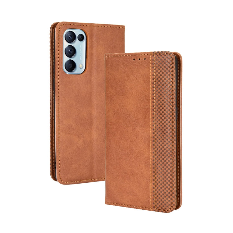 Magnetic Buckle Retro Crazy Horse Texture Horizontal Flip Leather Case with Holder & Card Slots & Photo Frame, For OPPO A54 4G, For OPPO A93 5G, For OPPO A94 4G / F19 Pro 4G / Reno5 F, For OPPO Find X3 Lite / Reno5 5G, For OPPO Realme C21              ...