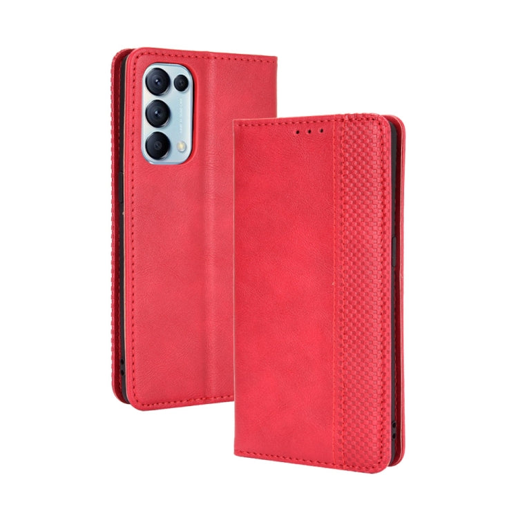 Magnetic Buckle Retro Crazy Horse Texture Horizontal Flip Leather Case with Holder & Card Slots & Photo Frame, For OPPO A54 4G, For OPPO A93 5G, For OPPO A94 4G / F19 Pro 4G / Reno5 F, For OPPO Find X3 Lite / Reno5 5G, For OPPO Realme C21              ...