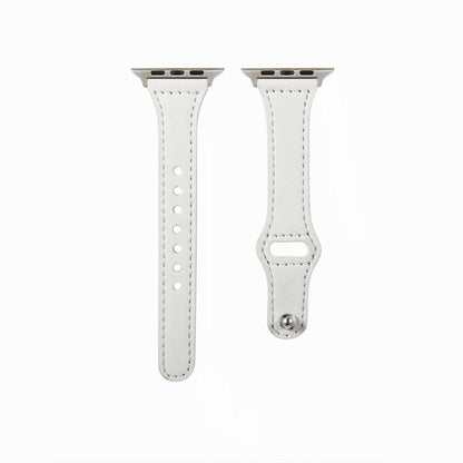 Universal T-shaped Thin Reverse Buckle Leather Watch Strap, For Apple Watch Ultra 49mm / Series 8&7 45mm / SE 2&6&SE&5&4 44mm / 3&2&1 42mm, For Apple Watch Series 8&7 41mm / SE 2&6&SE&5&4 40mm / 3&2&1 38mm