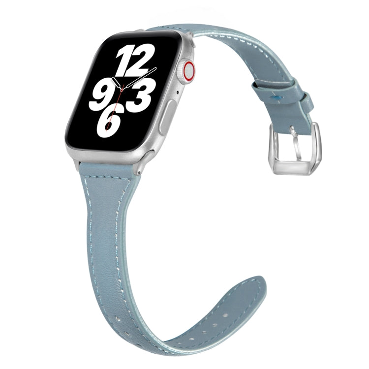Universal T-shaped Thin Leather Watch Strap, For Apple Watch Series 7 45mm / 6 & SE & 5 & 4 44mm / 3 & 2 & 1 42mm, For Apple Watch Series 7 41mm / 6 & SE & 5 & 4 40mm / 3 & 2 & 1 38mm���������������������������������������������������������������������...