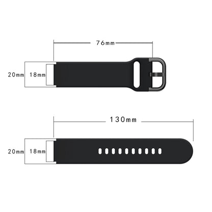 For Xiaomi Mi Watch Electroplating Buckle Silicone Replacement Strap Watchband