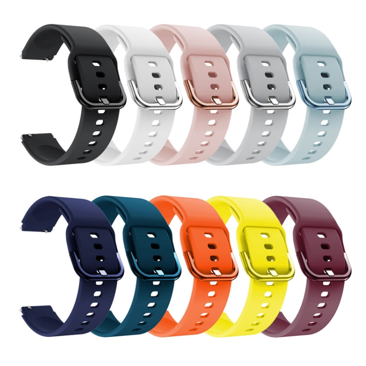 For Xiaomi Mi Watch Electroplating Buckle Silicone Replacement Strap Watchband
