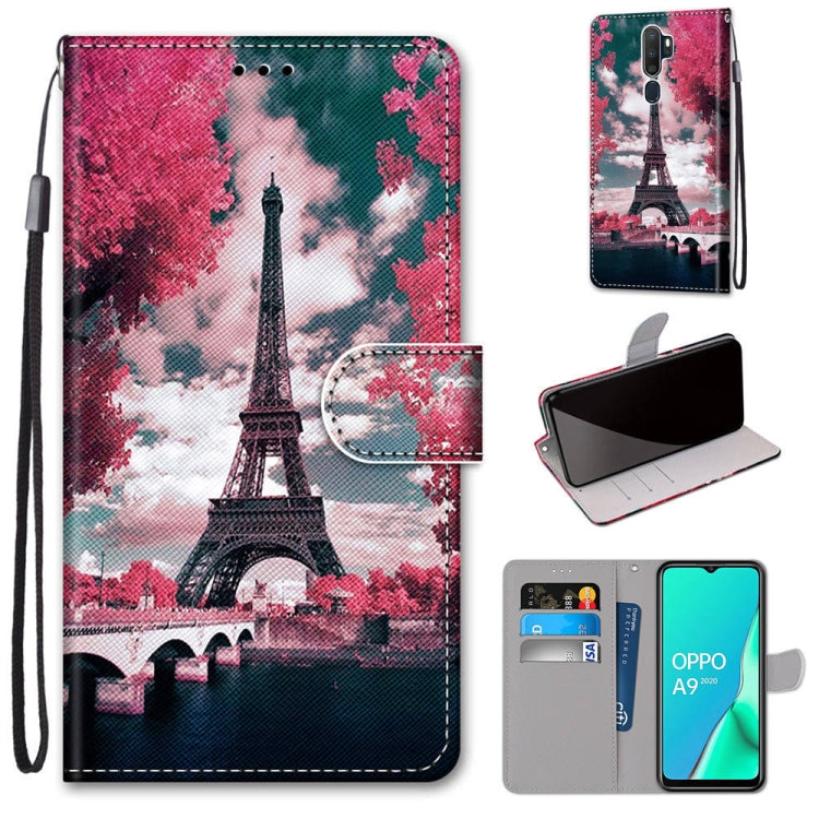 Coloured Drawing Cross Texture Horizontal Flip PU Leather Case with Holder & Card Slots & Wallet & Lanyard, For OPPO A9 (2020) / A5 (2020) / A11X / A11, For OPPO A15 / A15s, For OPPO A53 4G(2020) / A53s / A32 / A33 (2020)                               ...
