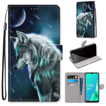 Coloured Drawing Cross Texture Horizontal Flip PU Leather Case with Holder & Card Slots & Wallet & Lanyard, For OPPO A9 (2020) / A5 (2020) / A11X / A11, For OPPO A15 / A15s, For OPPO A53 4G(2020) / A53s / A32 / A33 (2020)                               ...