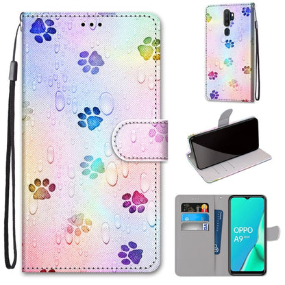 Coloured Drawing Cross Texture Horizontal Flip PU Leather Case with Holder & Card Slots & Wallet & Lanyard, For OPPO A9 (2020) / A5 (2020) / A11X / A11, For OPPO A15 / A15s, For OPPO A53 4G(2020) / A53s / A32 / A33 (2020)                               ...