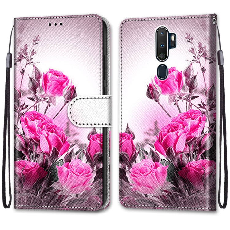 Coloured Drawing Cross Texture Horizontal Flip PU Leather Case with Holder & Card Slots & Wallet & Lanyard, For OPPO A9 (2020) / A5 (2020) / A11X / A11, For OPPO A15 / A15s, For OPPO A53 4G(2020) / A53s / A32 / A33 (2020)                               ...