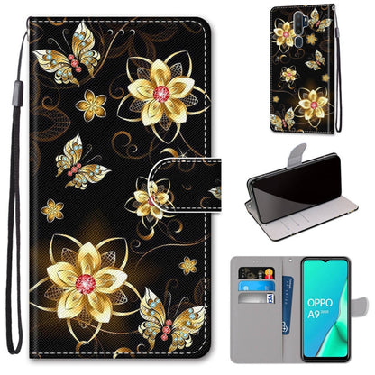 Coloured Drawing Cross Texture Horizontal Flip PU Leather Case with Holder & Card Slots & Wallet & Lanyard, For OPPO A9 (2020) / A5 (2020) / A11X / A11, For OPPO A15 / A15s, For OPPO A53 4G(2020) / A53s / A32 / A33 (2020)                               ...