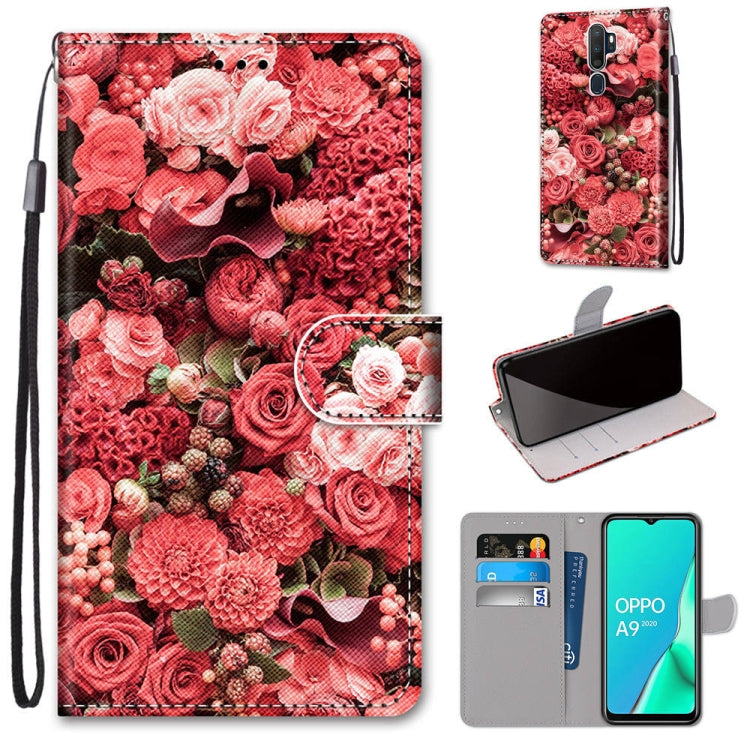 Coloured Drawing Cross Texture Horizontal Flip PU Leather Case with Holder & Card Slots & Wallet & Lanyard, For OPPO A9 (2020) / A5 (2020) / A11X / A11, For OPPO A15 / A15s, For OPPO A53 4G(2020) / A53s / A32 / A33 (2020)                               ...