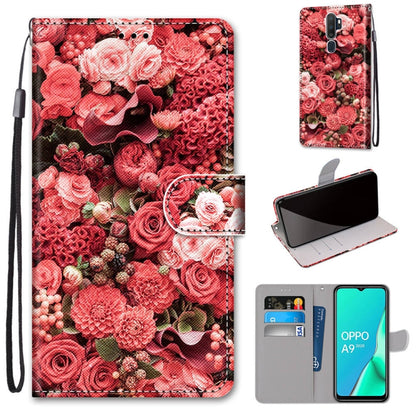 Coloured Drawing Cross Texture Horizontal Flip PU Leather Case with Holder & Card Slots & Wallet & Lanyard, For OPPO A9 (2020) / A5 (2020) / A11X / A11, For OPPO A15 / A15s, For OPPO A53 4G(2020) / A53s / A32 / A33 (2020)                               ...