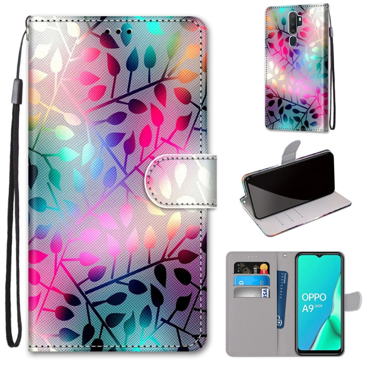 Coloured Drawing Cross Texture Horizontal Flip PU Leather Case with Holder & Card Slots & Wallet & Lanyard, For OPPO A9 (2020) / A5 (2020) / A11X / A11, For OPPO A15 / A15s, For OPPO A53 4G(2020) / A53s / A32 / A33 (2020)                               ...