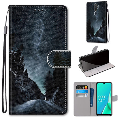 Coloured Drawing Cross Texture Horizontal Flip PU Leather Case with Holder & Card Slots & Wallet & Lanyard, For OPPO A9 (2020) / A5 (2020) / A11X / A11, For OPPO A15 / A15s, For OPPO A53 4G(2020) / A53s / A32 / A33 (2020)                               ...