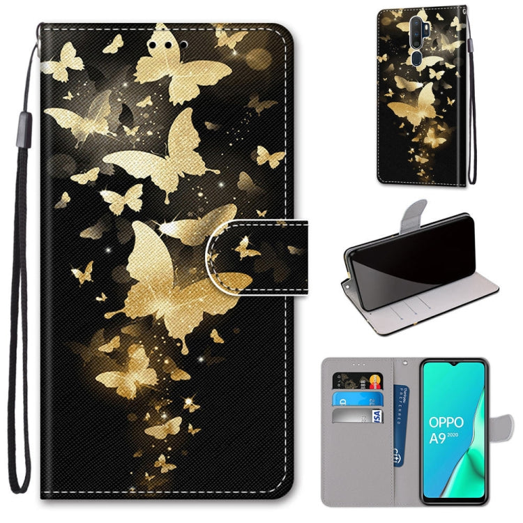 Coloured Drawing Cross Texture Horizontal Flip PU Leather Case with Holder & Card Slots & Wallet & Lanyard, For OPPO A9 (2020) / A5 (2020) / A11X / A11, For OPPO A15 / A15s, For OPPO A53 4G(2020) / A53s / A32 / A33 (2020)                               ...