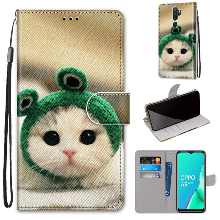 Coloured Drawing Cross Texture Horizontal Flip PU Leather Case with Holder & Card Slots & Wallet & Lanyard, For OPPO A9 (2020) / A5 (2020) / A11X / A11, For OPPO A15 / A15s, For OPPO A53 4G(2020) / A53s / A32 / A33 (2020)                               ...