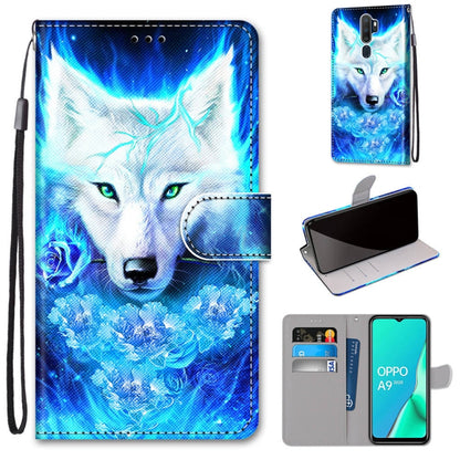Coloured Drawing Cross Texture Horizontal Flip PU Leather Case with Holder & Card Slots & Wallet & Lanyard, For OPPO A9 (2020) / A5 (2020) / A11X / A11, For OPPO A15 / A15s, For OPPO A53 4G(2020) / A53s / A32 / A33 (2020)                               ...