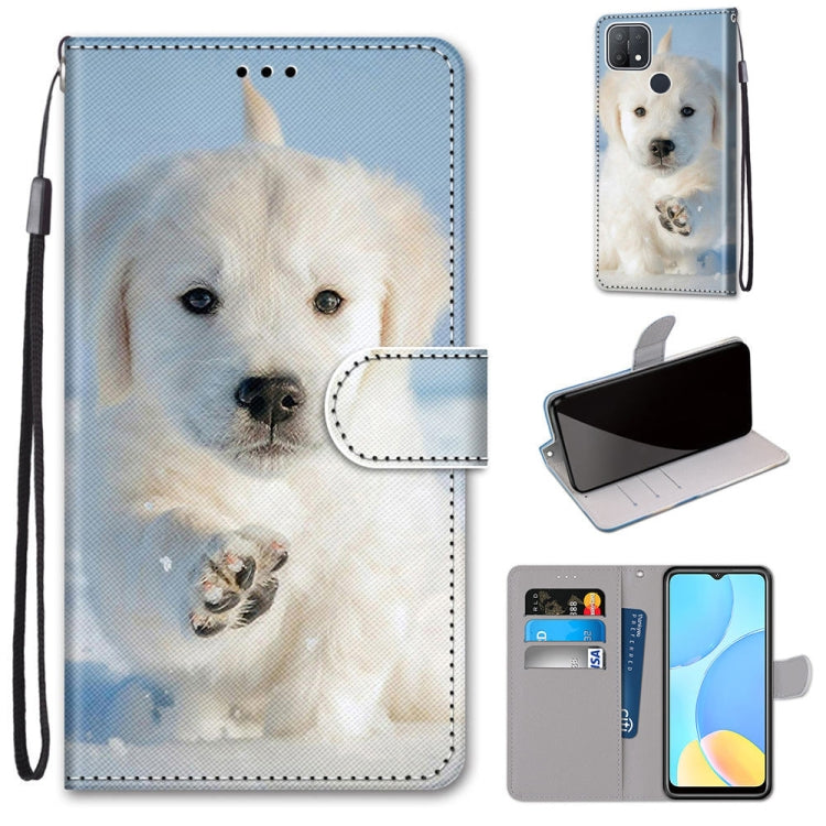 Coloured Drawing Cross Texture Horizontal Flip PU Leather Case with Holder & Card Slots & Wallet & Lanyard, For OPPO A9 (2020) / A5 (2020) / A11X / A11, For OPPO A15 / A15s, For OPPO A53 4G(2020) / A53s / A32 / A33 (2020)                               ...
