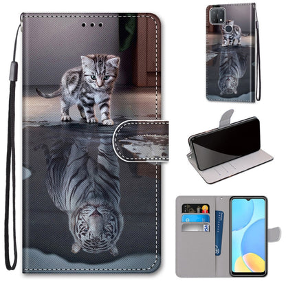 Coloured Drawing Cross Texture Horizontal Flip PU Leather Case with Holder & Card Slots & Wallet & Lanyard, For OPPO A9 (2020) / A5 (2020) / A11X / A11, For OPPO A15 / A15s, For OPPO A53 4G(2020) / A53s / A32 / A33 (2020)                               ...
