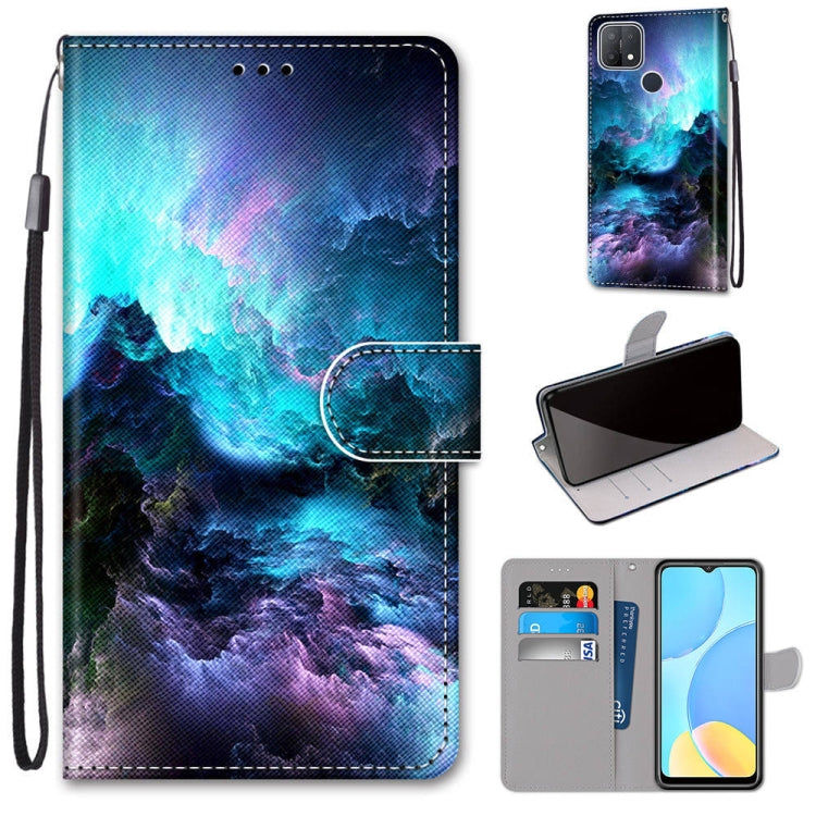 Coloured Drawing Cross Texture Horizontal Flip PU Leather Case with Holder & Card Slots & Wallet & Lanyard, For OPPO A9 (2020) / A5 (2020) / A11X / A11, For OPPO A15 / A15s, For OPPO A53 4G(2020) / A53s / A32 / A33 (2020)                               ...