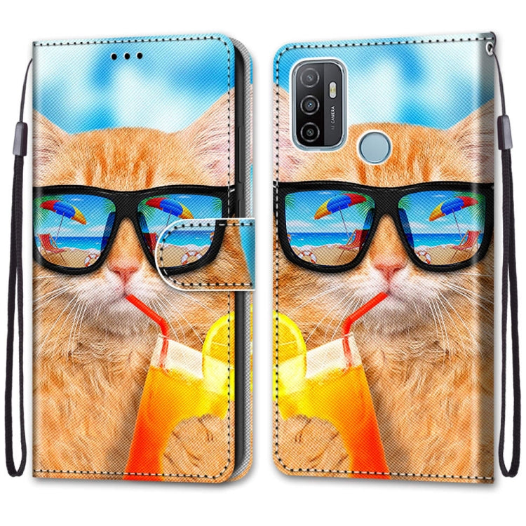 Coloured Drawing Cross Texture Horizontal Flip PU Leather Case with Holder & Card Slots & Wallet & Lanyard, For OPPO A9 (2020) / A5 (2020) / A11X / A11, For OPPO A15 / A15s, For OPPO A53 4G(2020) / A53s / A32 / A33 (2020)                               ...