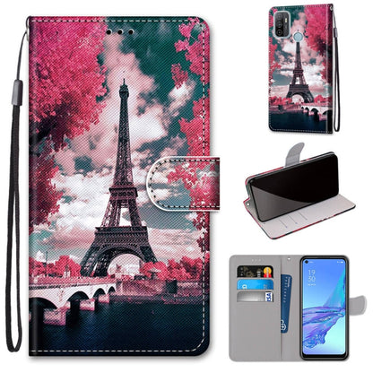 Coloured Drawing Cross Texture Horizontal Flip PU Leather Case with Holder & Card Slots & Wallet & Lanyard, For OPPO A9 (2020) / A5 (2020) / A11X / A11, For OPPO A15 / A15s, For OPPO A53 4G(2020) / A53s / A32 / A33 (2020)                               ...