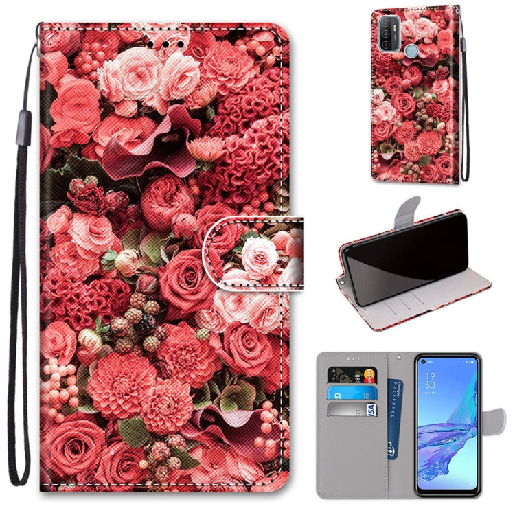 Coloured Drawing Cross Texture Horizontal Flip PU Leather Case with Holder & Card Slots & Wallet & Lanyard, For OPPO A9 (2020) / A5 (2020) / A11X / A11, For OPPO A15 / A15s, For OPPO A53 4G(2020) / A53s / A32 / A33 (2020)                               ...