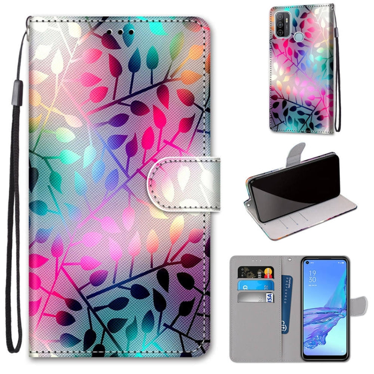 Coloured Drawing Cross Texture Horizontal Flip PU Leather Case with Holder & Card Slots & Wallet & Lanyard, For OPPO A9 (2020) / A5 (2020) / A11X / A11, For OPPO A15 / A15s, For OPPO A53 4G(2020) / A53s / A32 / A33 (2020)                               ...