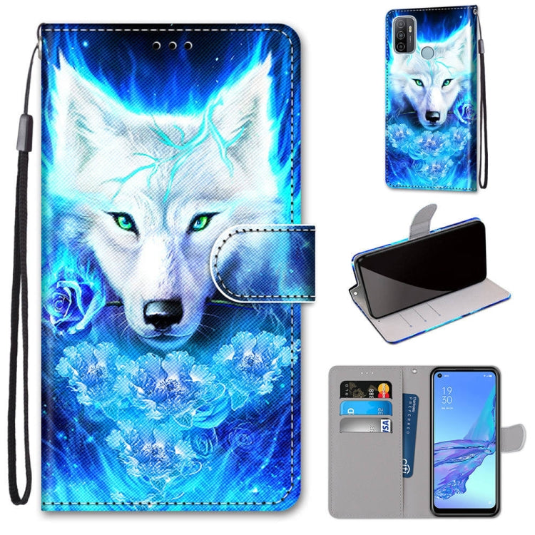 Coloured Drawing Cross Texture Horizontal Flip PU Leather Case with Holder & Card Slots & Wallet & Lanyard, For OPPO A9 (2020) / A5 (2020) / A11X / A11, For OPPO A15 / A15s, For OPPO A53 4G(2020) / A53s / A32 / A33 (2020)                               ...