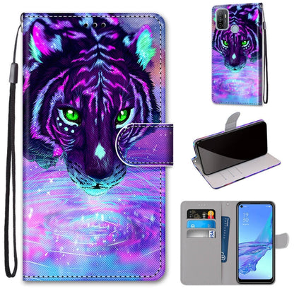 Coloured Drawing Cross Texture Horizontal Flip PU Leather Case with Holder & Card Slots & Wallet & Lanyard, For OPPO A9 (2020) / A5 (2020) / A11X / A11, For OPPO A15 / A15s, For OPPO A53 4G(2020) / A53s / A32 / A33 (2020)                               ...