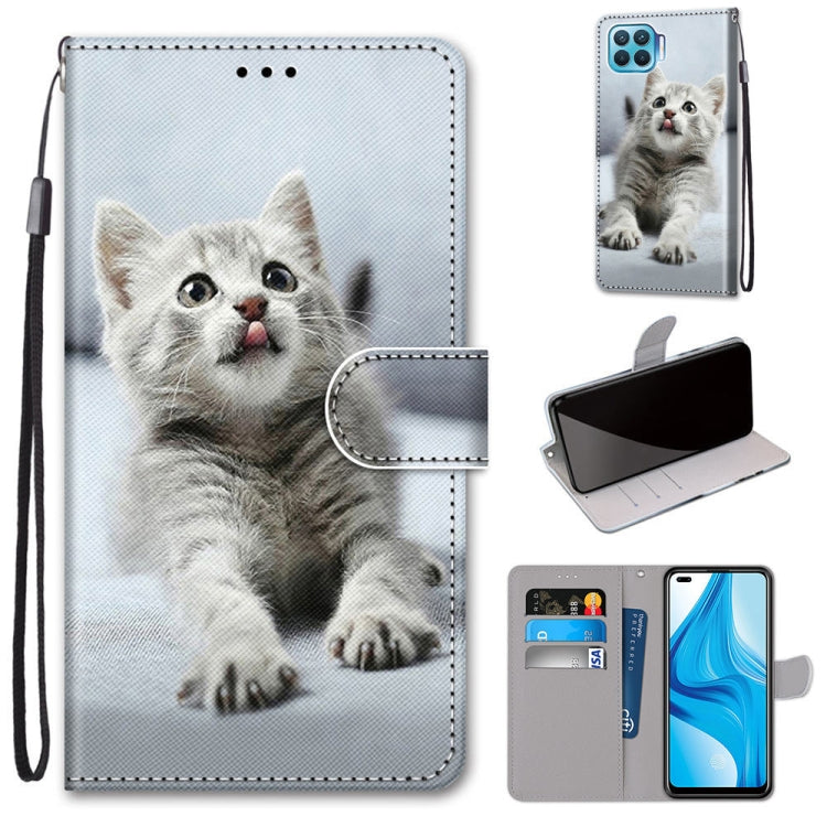 Coloured Drawing Cross Texture Horizontal Flip PU Leather Case with Holder & Card Slots & Wallet & Lanyard, For OPPO A9 (2020) / A5 (2020) / A11X / A11, For OPPO A15 / A15s, For OPPO A53 4G(2020) / A53s / A32 / A33 (2020)                               ...