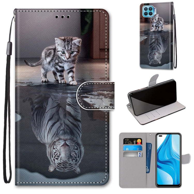 Coloured Drawing Cross Texture Horizontal Flip PU Leather Case with Holder & Card Slots & Wallet & Lanyard, For OPPO A9 (2020) / A5 (2020) / A11X / A11, For OPPO A15 / A15s, For OPPO A53 4G(2020) / A53s / A32 / A33 (2020)                               ...