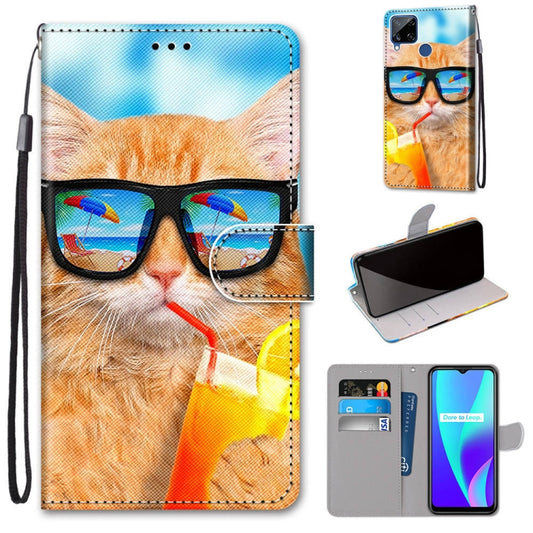 Coloured Drawing Cross Texture Horizontal Flip PU Leather Case with Holder & Card Slots & Wallet & Lanyard, For OPPO Realme C15 / C12 / C25 / 7i (Global) / Narzo 20 / 30A, For Nokia 5.4, For Nokia 1.4                                                    ...