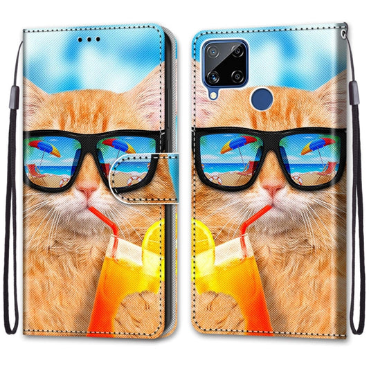 Coloured Drawing Cross Texture Horizontal Flip PU Leather Case with Holder & Card Slots & Wallet & Lanyard, For OPPO Realme C15 / C12 / C25 / 7i (Global) / Narzo 20 / 30A, For Nokia 5.4, For Nokia 1.4                                                    ...