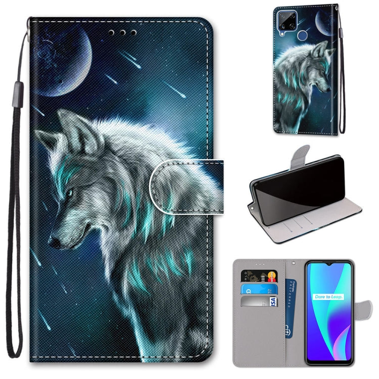 Coloured Drawing Cross Texture Horizontal Flip PU Leather Case with Holder & Card Slots & Wallet & Lanyard, For OPPO Realme C15 / C12 / C25 / 7i (Global) / Narzo 20 / 30A, For Nokia 5.4, For Nokia 1.4                                                    ...