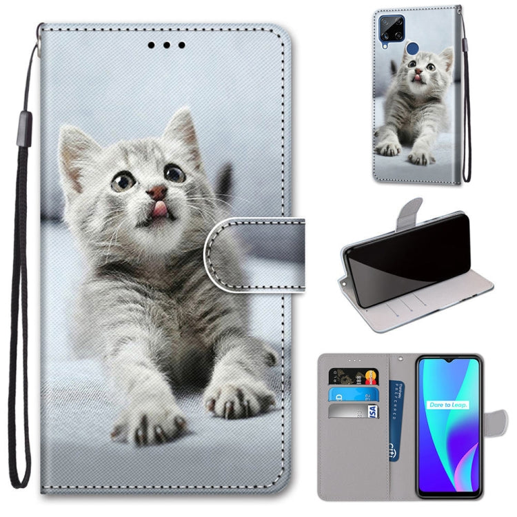 Coloured Drawing Cross Texture Horizontal Flip PU Leather Case with Holder & Card Slots & Wallet & Lanyard, For OPPO Realme C15 / C12 / C25 / 7i (Global) / Narzo 20 / 30A, For Nokia 5.4, For Nokia 1.4                                                    ...