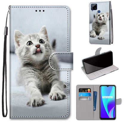 Coloured Drawing Cross Texture Horizontal Flip PU Leather Case with Holder & Card Slots & Wallet & Lanyard, For OPPO Realme C15 / C12 / C25 / 7i (Global) / Narzo 20 / 30A, For Nokia 5.4, For Nokia 1.4                                                    ...