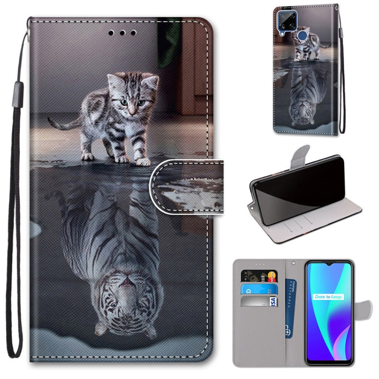Coloured Drawing Cross Texture Horizontal Flip PU Leather Case with Holder & Card Slots & Wallet & Lanyard, For OPPO Realme C15 / C12 / C25 / 7i (Global) / Narzo 20 / 30A, For Nokia 5.4, For Nokia 1.4                                                    ...