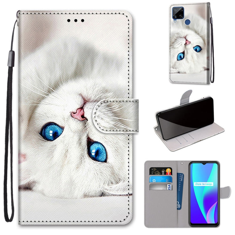 Coloured Drawing Cross Texture Horizontal Flip PU Leather Case with Holder & Card Slots & Wallet & Lanyard, For OPPO Realme C15 / C12 / C25 / 7i (Global) / Narzo 20 / 30A, For Nokia 5.4, For Nokia 1.4                                                    ...