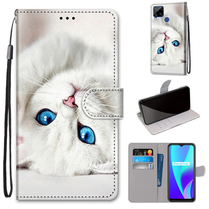 Coloured Drawing Cross Texture Horizontal Flip PU Leather Case with Holder & Card Slots & Wallet & Lanyard, For OPPO Realme C15 / C12 / C25 / 7i (Global) / Narzo 20 / 30A, For Nokia 5.4, For Nokia 1.4                                                    ...