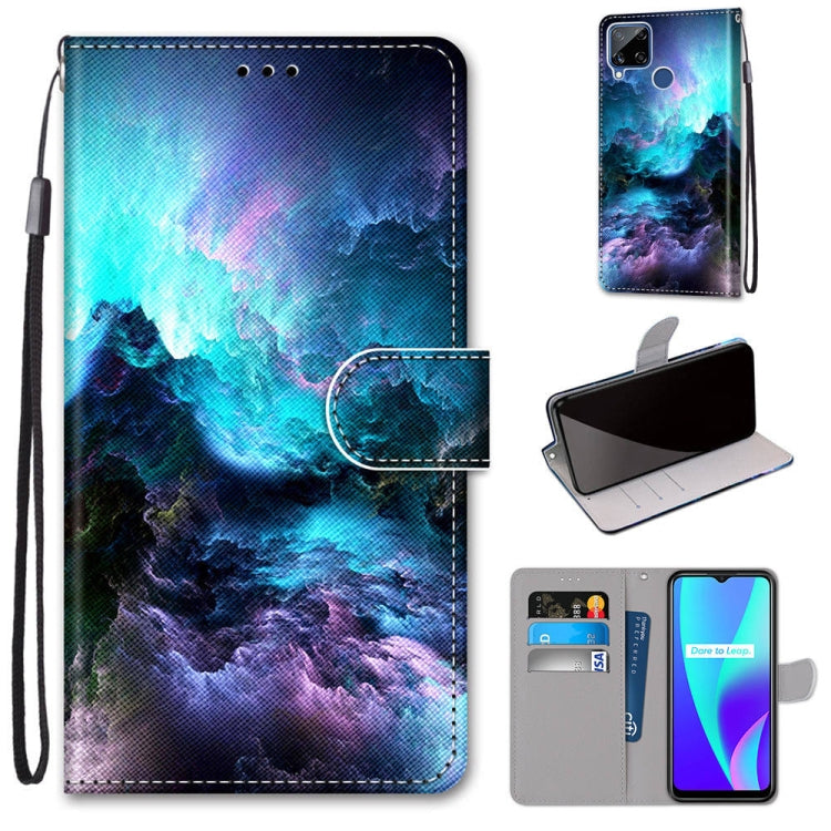 Coloured Drawing Cross Texture Horizontal Flip PU Leather Case with Holder & Card Slots & Wallet & Lanyard, For OPPO Realme C15 / C12 / C25 / 7i (Global) / Narzo 20 / 30A, For Nokia 5.4, For Nokia 1.4                                                    ...