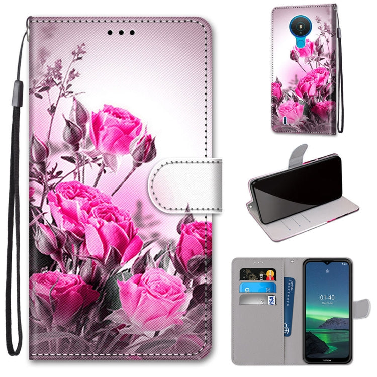 Coloured Drawing Cross Texture Horizontal Flip PU Leather Case with Holder & Card Slots & Wallet & Lanyard, For OPPO Realme C15 / C12 / C25 / 7i (Global) / Narzo 20 / 30A, For Nokia 5.4, For Nokia 1.4                                                    ...
