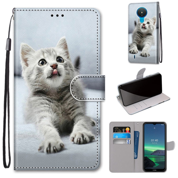 Coloured Drawing Cross Texture Horizontal Flip PU Leather Case with Holder & Card Slots & Wallet & Lanyard, For OPPO Realme C15 / C12 / C25 / 7i (Global) / Narzo 20 / 30A, For Nokia 5.4, For Nokia 1.4                                                    ...