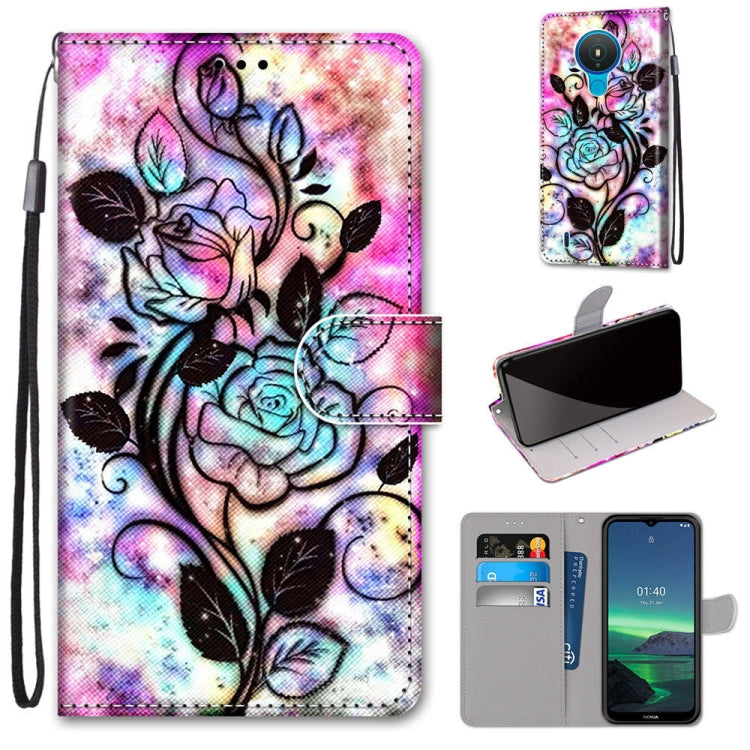 Coloured Drawing Cross Texture Horizontal Flip PU Leather Case with Holder & Card Slots & Wallet & Lanyard, For OPPO Realme C15 / C12 / C25 / 7i (Global) / Narzo 20 / 30A, For Nokia 5.4, For Nokia 1.4                                                    ...