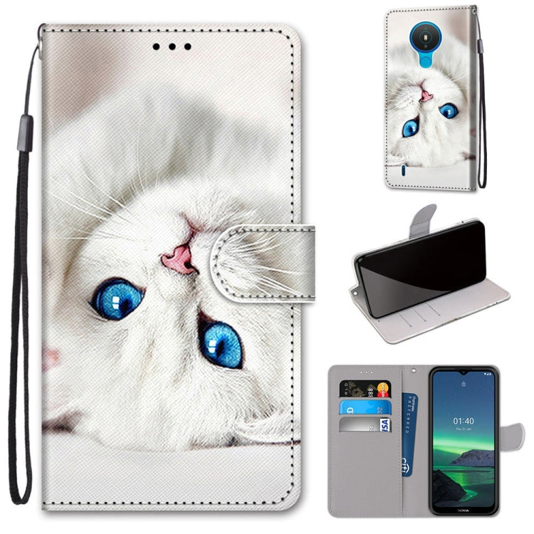 Coloured Drawing Cross Texture Horizontal Flip PU Leather Case with Holder & Card Slots & Wallet & Lanyard, For OPPO Realme C15 / C12 / C25 / 7i (Global) / Narzo 20 / 30A, For Nokia 5.4, For Nokia 1.4                                                    ...